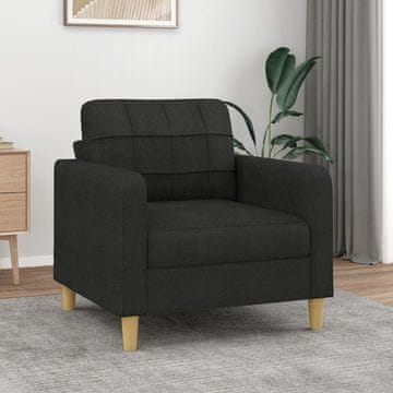 Vidaxl vidaXL Fotelj, črne barve, 60 cm, prevleka iz blaga