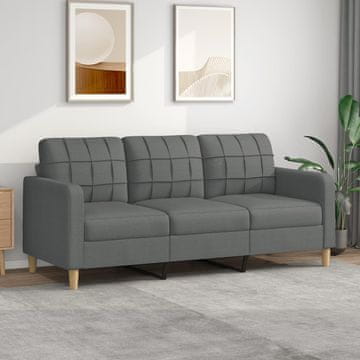 Vidaxl vidaXL Trosed, temno siv, 180 cm, oblazinjen s tkanino