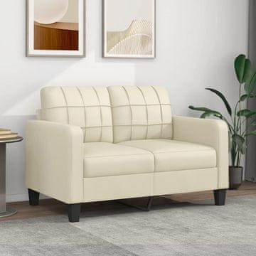 Vidaxl vidaXL Dvosed kavč kremne barve 120 cm umetno usnje
