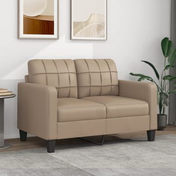 Vidaxl vidaXL Dvosed, Cappuccino, 120 cm, umetno usnje