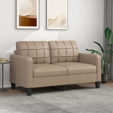 Vidaxl vidaXL Dvosed, Cappuccino, 140 cm, umetno usnje