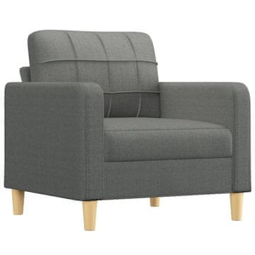 Vidaxl Fotelj temno siv 60 cm blago