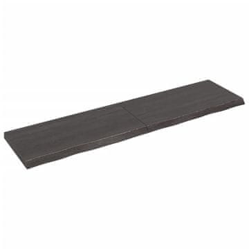 Vidaxl Mizna plošča rjav 200x50x(2-6)cm obdelana trdna hrastovina
