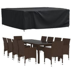 Vidaxl Pokrivalo za vrtno pohištvo črno 260x260x90 cm vodoodporno 420D
