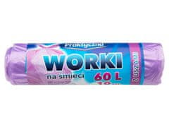 Vrečke za odpadke 60L/10 kosov, 63x73cm, 13µm z ročaji SUPER