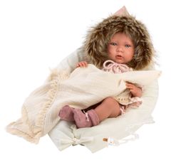 Llorens 74022 NEW BORN - realistična lutka dojenčka z zvoki in mehkim tekstilnim telesom - 42 cm