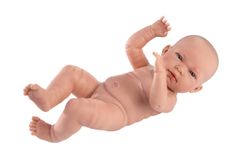 Llorens 84301 NEW BORN BOY - realistična dojenčkova lutka z vinilnim telesom - 43 cm