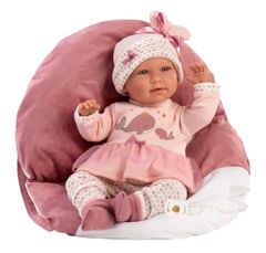 Llorens 74014 NEW BORN - realistična lutka dojenčka z zvoki in mehkim tekstilnim telesom - 42 cm
