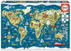 Educa Sestavljanka Zemljevid sveta 200 kosov