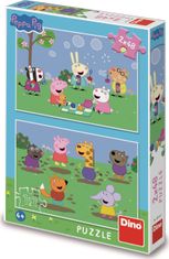 Dino Puzzle Peppa Pig in prijatelji 2x48 kosov
