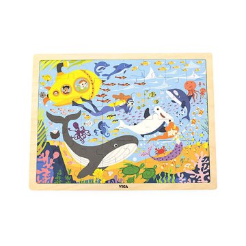 Viga Lesena sestavljanka 48 kosov Sea Life