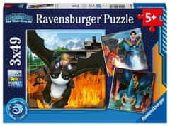 Ravensburger Puzzle - Kako izuriti svojega zmaja Devet kraljestev 3x49 kosov