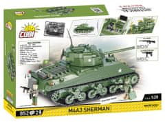 Cobi 2570 II. svetovna vojna M4A3 Sherman, 1:28, 852 k, 2 f