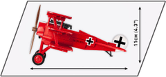 Cobi 2986 Velika vojna Fokker Dr. I Red Baron, 1:32, 174 k, 1 f