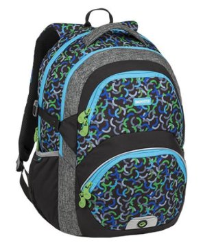 Bagmaster Šolski nahrbtnik THEORY 9 E GREEN/BLUE/BLACK