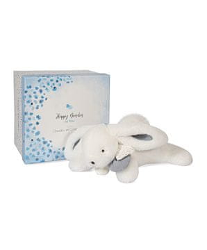 DouDou ET Compagnie Doudou Darilni set - Plišasti zajec z belim pompom 25 cm