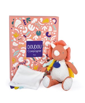 Doudou Darilni set - dinozaver z odejo 25 cm