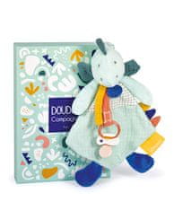 Doudou Darilni set - igrača z držalom za dudo dinozaver zelena 23 cm