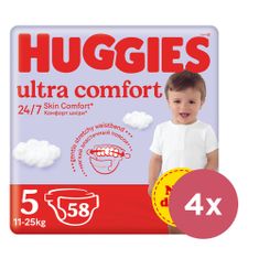 Huggies 4x plenice za enkratno uporabo Ultra Comfort Mega 5 (11-25 kg) 58 kosov