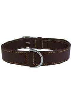 Zolux Pasja ovratnica iz pravega usnja 80cm rjava