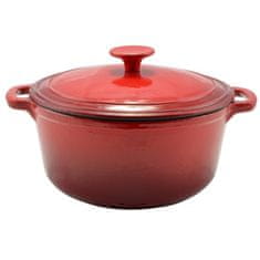 Perfect Home Emajliran lonec iz litega železa ¤26cm 4,2L s pokrovom RED