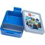LEGO Škatla za prigrizke 20 x 17,3 x 7,1 cm + steklenička 390 ml, PP + silikon CITY 2delni komplet.