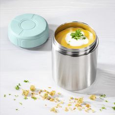 Xavax To Go, toplotna izolacija, za juho/sladoled, 500 ml, srebrno/pastelno modra