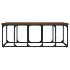 Vidaxl Klubska mizica rjav hrast 100x50x35,5 cm inženirski les