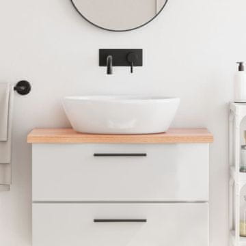Vidaxl vidaXL Kopalniški pult svetlo rjave barve 80x40x(2-4) cm masiven les
