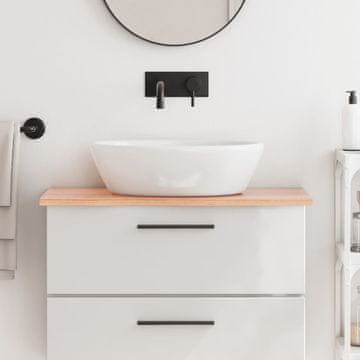 Vidaxl vidaXL Kopalniški pult svetlo rjave barve 80x40x2 cm masiven les