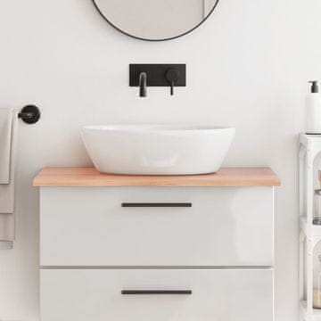 Vidaxl vidaXL Kopalniški pult svetlo rjave barve 80x50x2 cm masiven les