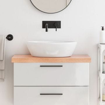 Vidaxl vidaXL Kopalniški pult svetlo rjave barve 80x30x(2-6) cm masiven les