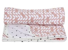 Motherhood Dvoplastna bombažna mušelinska odeja Pink Classics 100x120 cm