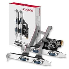 AXAGON PCEA-S4N, krmilnik PCIe - 4x serijska vrata (RS232) 250 kb/s, vključno z. LP
