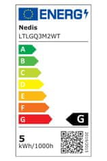 Nedis LTLGQ3M2WT - Namizna svetilka LED z upravljanjem na dotik | Brezžični polnilnik Qi | 2,0 A | 10 W | Bela