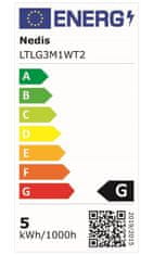 Nedis Svetilka LED/ polnilna/ 5VDC/ funkcije na dotik/ naravna, hladna, topla bela/ možnost zatemnitve/ 250 lm/ bela