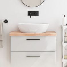 Vidaxl Kopalniški pult 80x40x(2-6) cm neobdelan trden les