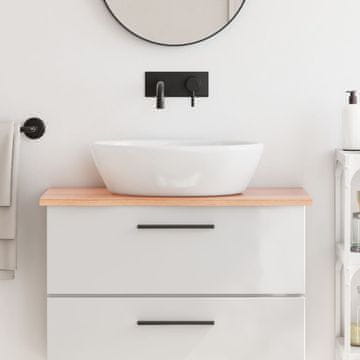 Vidaxl vidaXL Kopalniški pult svetlo rjave barve 80x30x2 cm masiven les
