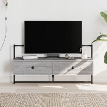 Vidaxl vidaXL Stenska TV omarica, siva, sonoma hrast, 100,5 x 30 x 51 cm