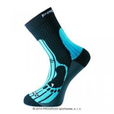 Progress MERINO pohodniške nogavice črne/modre - 9-12
