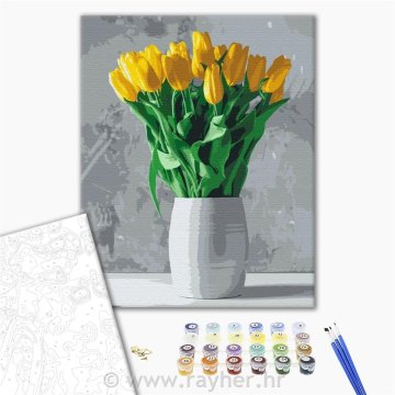 Slikanje po številkah Yellow tulips