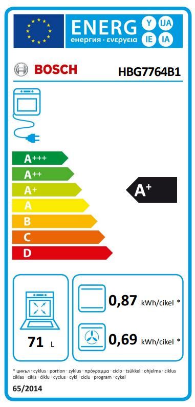 Bosch HBG7764B1 vgradna pečica + DARILO: Fry Air pladenj