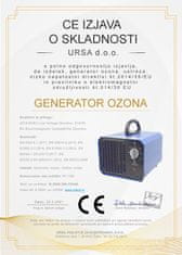 Generator Ozona 10g/h - Odstranjevanje neprijetnih vonjav