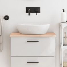 shumee vidaXL Kopalniški pult 60x30x2 cm neobdelan trden les