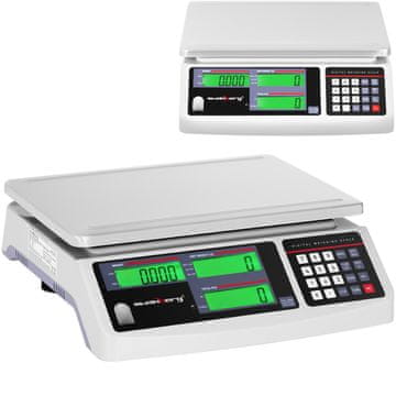 BE Trgovska tehtnica z LCD zaslonom 30,5 x 22 cm 30 kg / 1 g