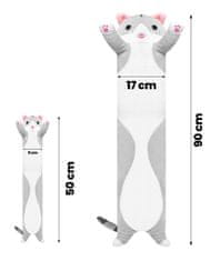 Aga4Kids Plišasta blazina Mačka Siva 90 cm