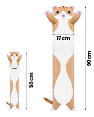 Aga4Kids Plišasta blazina Mačka Rjava 90 cm