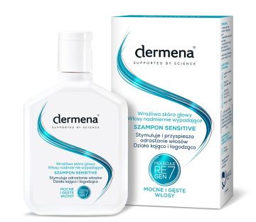 DERMENA Hair Care Sensitive šampon za občutljivo lasišče, ki preprečuje izpadanje las 200 ml