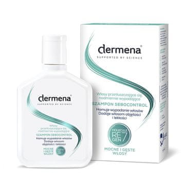 DERMENA Supported By Science Sebocontrol šampon za mastne in prekomerno izpadajoče lase 200 ml