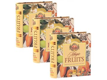 Basilur BASILUR - Zmešan čaj iz črnega sadja v vrečkah, v okrasni pločevinki, 32x2g 3 kosi